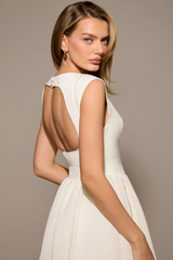 Elara™ | Elegant White Dress