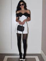 Orla™ | Contrast Bow Mini Dress