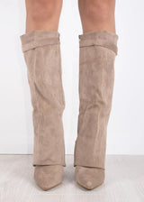 Dante™ | Suede Knee-High Boots - Beige