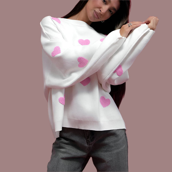 Amora™ | Heart Knit Sweater