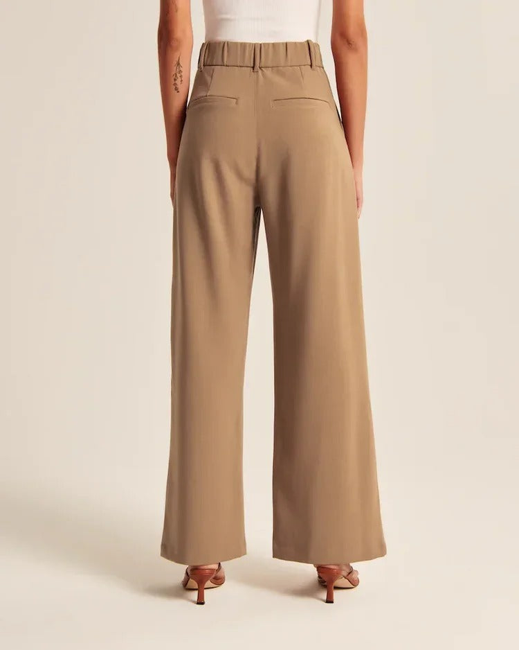 Noa™ | Brown Wide-Leg Trousers