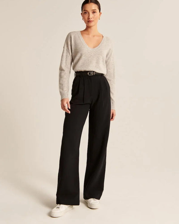 Noa™ | Black Wide-Leg Trousers