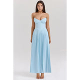 Aurélie™ | Pleated Corset Midi Dress